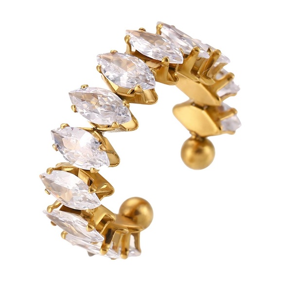 18k gold plated gemstone ring - Picture 2 of 3